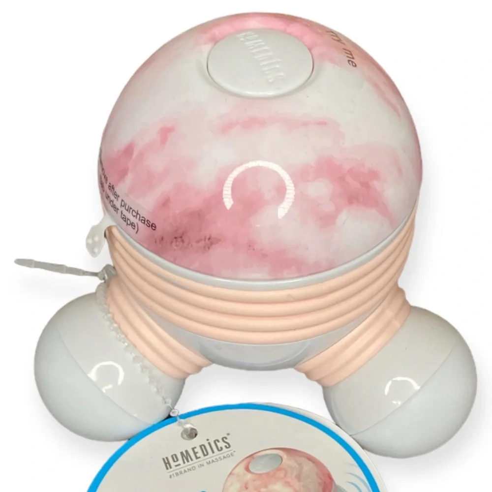 (11) HoMedics Marbleous Novelty Marble Portable Hand Held Mini Massager - Pink
